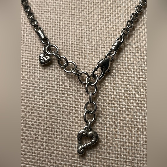 Brighton Adore Me Heart Necklace Silver Plate Vintage - Picture 10 of 11